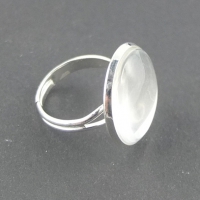 Ring  mit Cabochon - silber