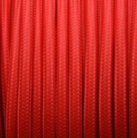 Textilkabel rot, 2-adrig rund, 2x0,75